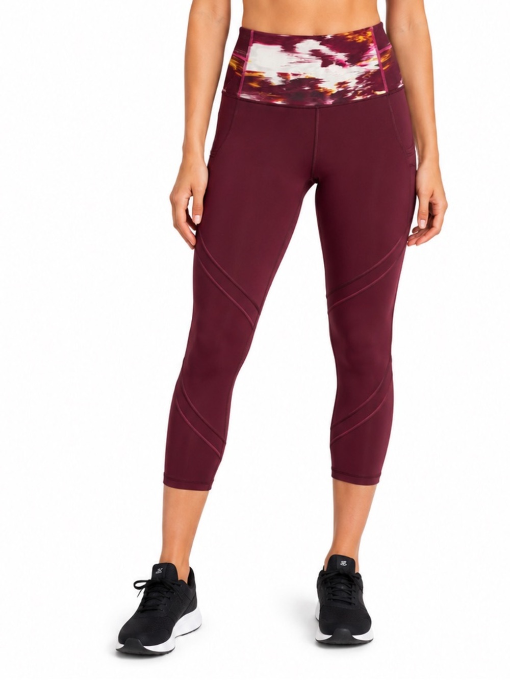 Lululemon Pace Rival Crop 22” Size 10 Berry Rumble Pigment Wind Running Leggings